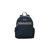 TOTTO - Mochila para Ordenador Portátil de 13-14 Pulgadas, Modelo Motik, 4 Compartimentos, 2 Bolsillos Laterales con Cremallera, Espaldar Ergonómico, Correas en S para Mayor Comodidad, Color Azul