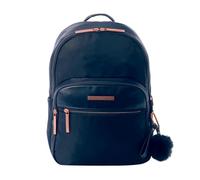 TOTTO - Mochila para Ordenador Portátil de 13 Pulgadas, Modelo Adelaide 3, Bolsillo Secreto, 3 Compartimentos, 2 Bolsillos Botella, Correa para Colgar en Maleta, Resistente, Color Salute Azul Oscuro