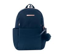 TOTTO - Mochila para Ordenador Portátil de 14 Pulgadas, Modelo Adelaide 1, 3 Compartimentos, 2 Bolsillos Botella, Bolsillo Secreto, Correa para Colgar en Maleta, Resistente, Color Salute Azul Oscuro