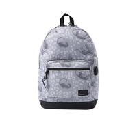 TOTTO - Mochila para Ordenador Portátil de 14 Pulgadas, Modelo Tocax, 2 Compartimentos, Bolsillo con Organizador y Porta Móvil, Bolsillo Botella, Espaldar Ergonómico, Estampado Jaguaru Gris