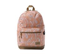 TOTTO - Mochila para Ordenador Portátil de 14 Pulgadas, Modelo Tocax, 2 Compartimentos, Bolsillo con Organizador y Porta Móvil, Bolsillo Botella, Espaldar Ergonómico, Estampado Pure Love Naranja