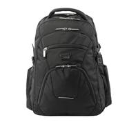 TOTTO - Mochila para Ordenador Portátil de 15,4 Pulgadas, Modelo Polixan 2.0, 3 Compartimentos, Bolsillo s Laterales, Correa para Maleta, Espaldar Ergonómico, Cómodas Correas en S, Color Negro