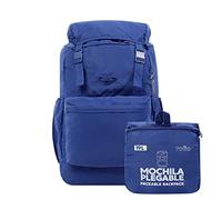 TOTTO - Mochila Plegable, Modelo Collapse, Capacidad 19L, Mochila para Ordenador Portátil 13 Pulgadas, con 2 Compartimentos, 2 Bolsillos Laterales para Botella, Compacta y Resistente, Color Gris