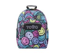 Totto Mochila escolar adaptable a carro emojis - Acuareles Multicolor