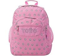 TOTTO Mochila escolar corazones rosas - Crayoles