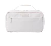 TOTTO - Organizador Cables Viaje, Modelo Cargo, Guarda Cables y Cargadores, Doble Compartimento, Organizador Interno Elástico, Bolsillo Plano, Bolsillo Delantero Cremallera, Color Beige White Sand