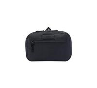 TOTTO - Organizador Cables Viaje, Modelo Keep, Guarda Cables y Cargadores, Doble Compartimento, Organizador Interno Elástico, Bolsillo en Malla, Bolsillo Delantero Cremallera, Color Negro