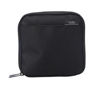 TOTTO - Organizador Cables Viaje, Modelo Practy, Guarda Cables y Cargadores, Doble Compartimento con Cremallera, Organizador Interno Elástico, Bolsillo Delantero Plano, Color Negro