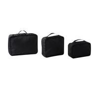 TOTTO - Pack 6 Bolsas Organizadoras Maleta, 3 Bolsas para Maleta en Malla y 3 Bolsas para Maleta en Tela Opaca, para Organizar Maleta de Viaje, Resistentes y Duraderas, Fácil de Limpiar, Color Negro