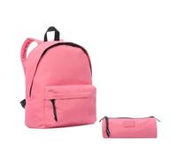 TOTTO Pack Mochila + Lapicera | Escuela - Oficina - Viaje | 16 L KALEX PACKX2, Rosado, S