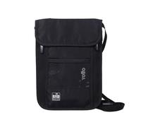 TOTTO - Porta Pasaporte Viaje, Modelo Hang, con Sistema RFID Blocker, Correa para Llevar Colgado, Bolsillo Portadocumentos y para Móvil, Fácil de Limpiar, Color Negro