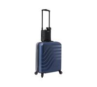 TOTTO - Portavasos para Maleta de Viaje, Modelo Free Hands, Accesorios de Viaje, Manos Libres, para 2 Botellas o Vasos, Bolsillo con Cremallera, Correa para Sujetar en Asa de Maleta, Color Negro