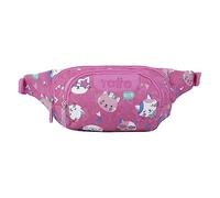 TOTTO Riñonera Infantil Rosa Fiesta Gatitos - Gancho TOTTO TAMAÑO ESTÁNDAR