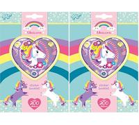 TOTUM 71117 - Kit creativo, diseño de unicornio, 4 Sheet-+ 250 pegatinas, multicolor, color/modelo surtido (Paquete de 2)