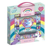TOTUM 71391 - Kit creativo, diseño de unicornio, 12 r+2s+bkl, caja de pegatinas