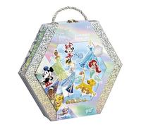 Totum Disney Diamond Painting Figuras en bonita caja de regalo - 6 personajes Disney para decorar con más de 850 diamantes en estuche de manualidades con purpurina, regalo para niños, tamaño mediano