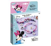 Totum Juego de manualidades con cuentas de colores de Minnie Mouse, cuentas de letras MINNIE, para crear dos hermosas pulseras, regalo para niñas a partir de 4 años