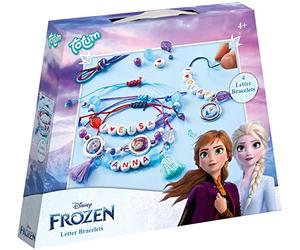 Totum Juego de manualidades para joyas: pulseras con diseños de Anna, Elsa y Olaf y letras coloridas, regalo para niñas a partir de 4 años, 681460