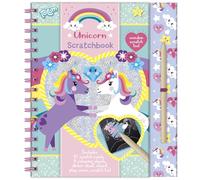 Totum- Unicorn Libro Tarjetas para rascar Unicornio, 10 imágenes para Colorear, Hoja de Pegatinas, rotulador, Plantilla y Escenario de cartón para Pegar (TM Essentials 071605)