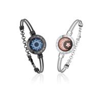 TOTWOO Pulsera táctil para pareja, regalos del día de San Valentín para él, ella, pulseras de vibración e iluminación, regalos de larga distancia para emparejamiento Bluetooth uno a uno a través de la