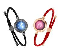 TOTWOO Pulseras de Pareja con Función de Toque Bluetooth - Regalos Ideal para Parejas a Largo Distancia, con Vibración y Iluminación - Joyería Emparejada para Amor Romántico