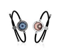 TOTWOO Pulseras Inteligentes de Pareja, Toque, Vibración e Iluminación a Distancia, Emparejamiento Bluetooth Uno a Uno por App, Regalo para Parejas a Distancia, Acero Inoxidable 316