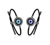 TOTWOO Pulseras Inteligentes de Pareja, Toque, Vibración e Iluminación a Distancia, Emparejamiento Bluetooth Uno a Uno por App, Regalo de San Valentín para Parejas a Distancia, Acero Inoxidable 316L