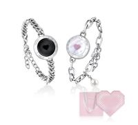 TOTWOO Pulseras Inteligentes de Pareja, Toque, Vibración e Iluminación a Distancia, Emparejamiento Bluetooth Uno a Uno por App, Regalo para Parejas a Distancia, Acero Inoxidable 316