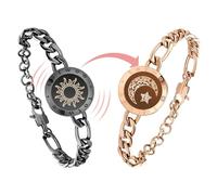 TOTWOO Pulseras táctiles a distancia para parejas Light up&Vibrate Long Distance Friendship Gifts Bluetooth Smart Bracelets Linking Jewellery