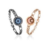 TOTWOO Pulseras Táctiles para Parejas con Vibración, Iluminación y Emparejamiento Bluetooth - Regalo Romántico Ideal para Parejas a Largo Distancia con Funciones de Contacto Inteligente