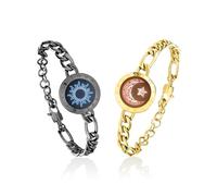TOTWOO Pulseras Táctiles para Parejas con Vibración, Iluminación y Emparejamiento Bluetooth - Regalo Romántico Ideal para Parejas a Largo Distancia con Funciones de Contacto Inteligente