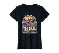 Toubkal Marruecos Alto Atlas Cumbre 4167m Trekking Camiseta gráfica económica, Mujer, Negro, XS