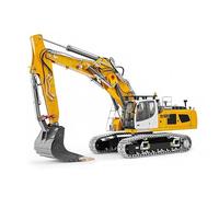 TOUCAN RC HOBBY 1/14 LESU Aoue LR956 - Kit de excavadora hidráulica de doble bomba controlada por radio de metal de 3 brazos RC Digger modelo 4+3CH válvula luz GPS