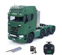 TOUCAN RC HOBBY 1/14 RTR Tren de sillín teledirigido SC 770S 8 x 8 RC Camión Modelo de Vehículo Chasis Metal Bloqueo de Eje Hobbywing ESC Luz LED Fluida para Regalo Especial