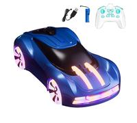 TOUCAN RC HOBBY 1/18 RC Coche de deriva de acrobacias multidireccional, 4x4, mando a distancia, nuevo modelo de coche conceptual de energía, RTR con luces, música, aerosol, exterior