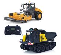 TOUCAN RC HOBBY 1/50 Control remoto Crawler Dump T14R RC Road Roller 131 Light Sound RTR Gift for Adult Collection Engineering Vehicle Set