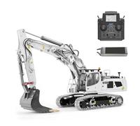 TOUCAN RC HOBBY 95% Metal LESU LR956 3 brazos 1/14 RC excavadora hidráulica excavadora control remoto 7CH válvula doble bomba luz PL18EV batería