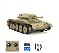 TOUCAN RC HOBBY CoolBank Crusader MK III - Tanque de combate RC (1/16, mando a distancia RTR, modelo de armadura militar de 360°, torre giratoria de humo, luces de sonido para exteriores