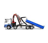 TOUCAN RC HOBBY LESU Z0123 1/14 hidráulico Roll-off gancho elevador RC Dumper 3 velocidades 8 x 8 Metal grúa Camión Funks caro luz LED sonido
