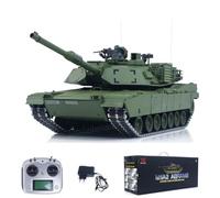 TOUCAN RC HOBBY Tanque de combate controlado a distancia Toucan 1/16 3918 Abrams M1A2 metal engranaje 360 rotación de retroceso láser con vistas a un modelo ligero y progresivo para adultos