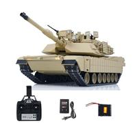TOUCAN RC HOBBY Toucan 1/16 Metal RC Tanque M1A2 Abrams IR Dual Current Treib Gear Barril Retroceso Aumento 360 Revólver Rotación Humo RTR Adulto Fort Modelo Avanzado