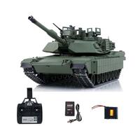 TOUCAN RC HOBBY TUSK I Toucan 1:16 Metal M1A2 Abrams RC Tank 360 Revólver Rotación IR Barril Elevation Dual Humo Unidades Eléctricas Periscopio
