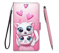 TOUCASA Funda para ASUS ZenFone MAX Pro M1 ZB601KL,PU Cuero Case de Estilo Billetera Carcasa TPU Silicona Case Interna Suave [Creativo Pintado] [Cierre Magnético] Funda (2 Gatos Encantadores)