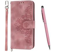 TOUCASA Funda para Google Pixel 6A, Premium Piel Carcasa Google Pixel 6A Libro, Soporte Plegable Tapa Flip de PU Cuero Ranuras Tarjetas Magnético Protección para Google Pixel 6A (Rosa)