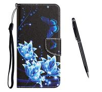 TOUCASA Funda para Vivo Y20 / Y12S, Libro Piel Carcasa de Cuero Silicona Suave Protectora Flip Folio Case Antigolpes Dibujos Funda para Vivo Y20 / Y12S Cover (Mariposa 1)