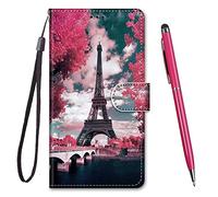 TOUCASA Funda Xiaomi Mi CC9E / A3,PU Cuero Case de Estilo Billetera Carcasa TPU Silicona Case Interna Suave [Creativo Pintado][Cierre Magnético] Funda para Xiaomi Mi CC9E / A3 (Torre Eiffel)