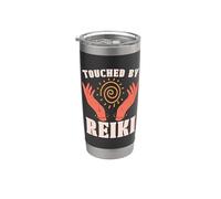 Touch By Reiki Energía Sanador Meditación Chakra Curación Reiki Vaso térmico de acero inoxidable de doble pared