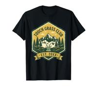 Touch Grass Club Senderismo Acampar Al Aire Libre Camiseta gráfica económica