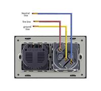 Touch Light Switch Eu Socket Outlet for Eu/german Plug with Tempered Crystal Glass Panel