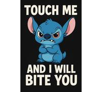 TOUCH ME AND I WILL BITE YOU: A Funny 100 blank pages, Black Notebook for Ferocious Thoughts & Fearless Creativity